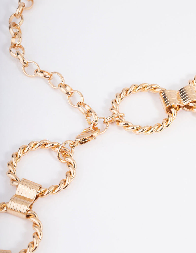 Gold Rope Twist Chain Belt