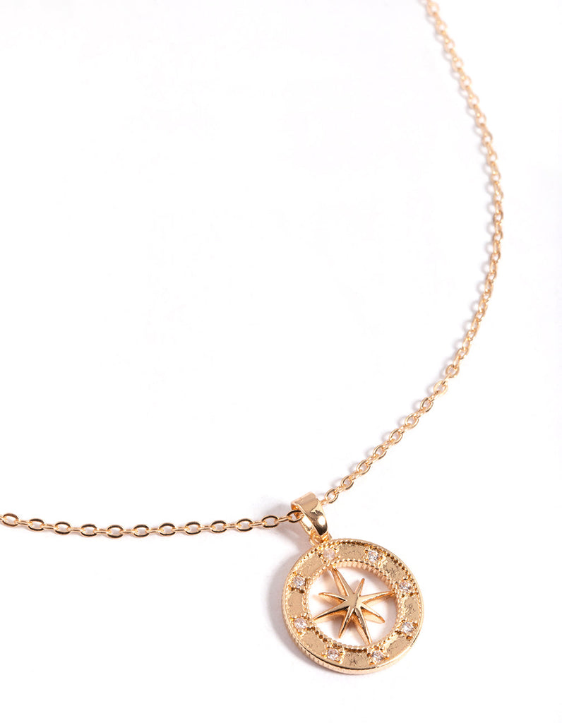 Gold Celestial Compass Necklace