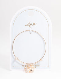 Rose Gold Pearl & Heart Charm Bracelet - link has visual effect only