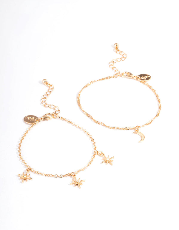 Gold Twist Celestial Bracelet Pack