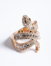 Gold Baguette Snake Ring - link has visual effect only