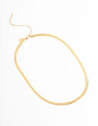 Gold Plated 4mm Herringbone Chain Necklace - link has visual effect only