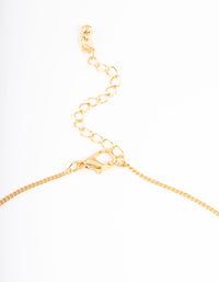 Gold Plated Aquarius Necklace with Cubic Zirconia Pendant - link has visual effect only