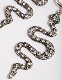 Diamante Snake Hoop Earrings - link has visual effect only