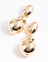 Gold Ball Ball Drop Earrings - link has visual effect only