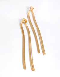 Gold Plated Brass Knot Stretch Tassel Drop Earrings - link has visual effect only