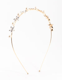 Gold Pearl Diamante Detail Headband - link has visual effect only