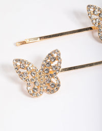 Gold Diamante Butterfly Clip Pack - link has visual effect only
