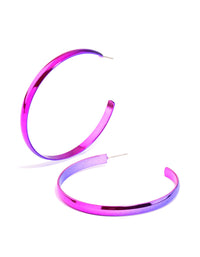 Pink Shiny Smooth 58mm Hoop Earrings - link has visual effect only