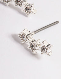 Silver Star Crawler Stud Earrings - link has visual effect only