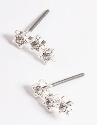 Silver Star Crawler Stud Earrings - link has visual effect only