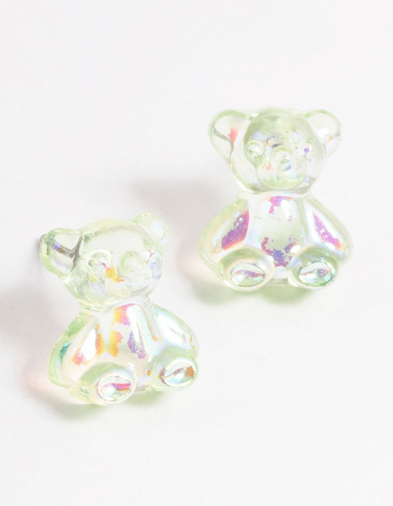 Acrylic Candy Bear Stud Earrings