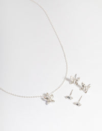 Silver Butterfly Jewellery Set - link has visual effect only