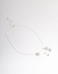 Silver Butterfly Jewellery Set - link has visual effect only