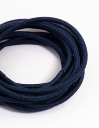 Navy Fabric Basic Thin Hair Ties 12-Pack - link has visual effect only