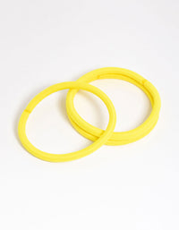 Yellow Fabric Classic Hair Tie Pack - link has visual effect only