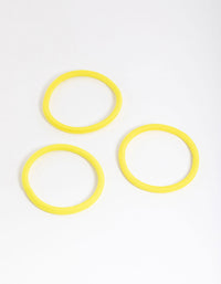 Yellow Fabric Classic Hair Tie Pack - link has visual effect only