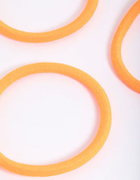 Orange Fabric Classic Hair Tie Pack - link has visual effect only