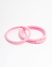 Pink Fabric Classic Hair Tie Pack - link has visual effect only