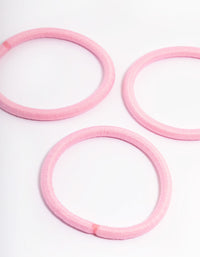 Pink Fabric Classic Hair Tie Pack - link has visual effect only