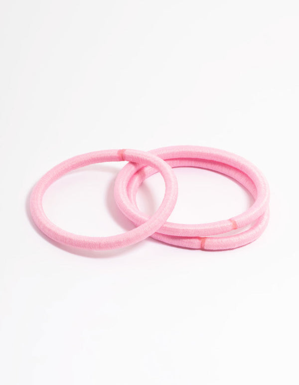 Pink Fabric Classic Hair Tie Pack