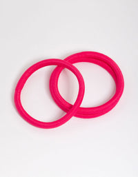 Fuchsia Fabric Classic Hair Tie Pack - link has visual effect only