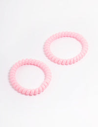 Pink Plastic Narrow Hair Spiral Pack - link has visual effect only