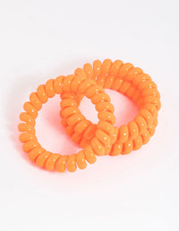 Orange Plastic Large Hair Spiral Pack - link has visual effect only