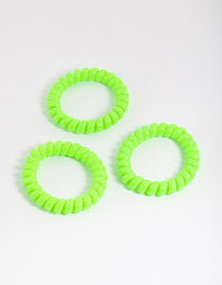Green Plastic Large Hair Spiral Pack - link has visual effect only