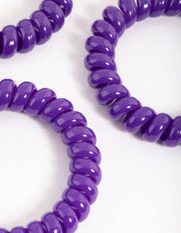 Purple Plastic Large Hair Spiral Pack - link has visual effect only