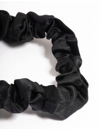 Black Fabric Narrow Scrunchie - link has visual effect only