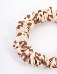 Brown Fabric Clamp Thin Scrunchie - link has visual effect only