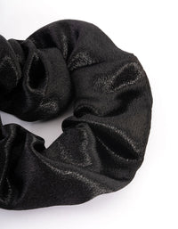 Fabric Black Satin Scrunchie - link has visual effect only