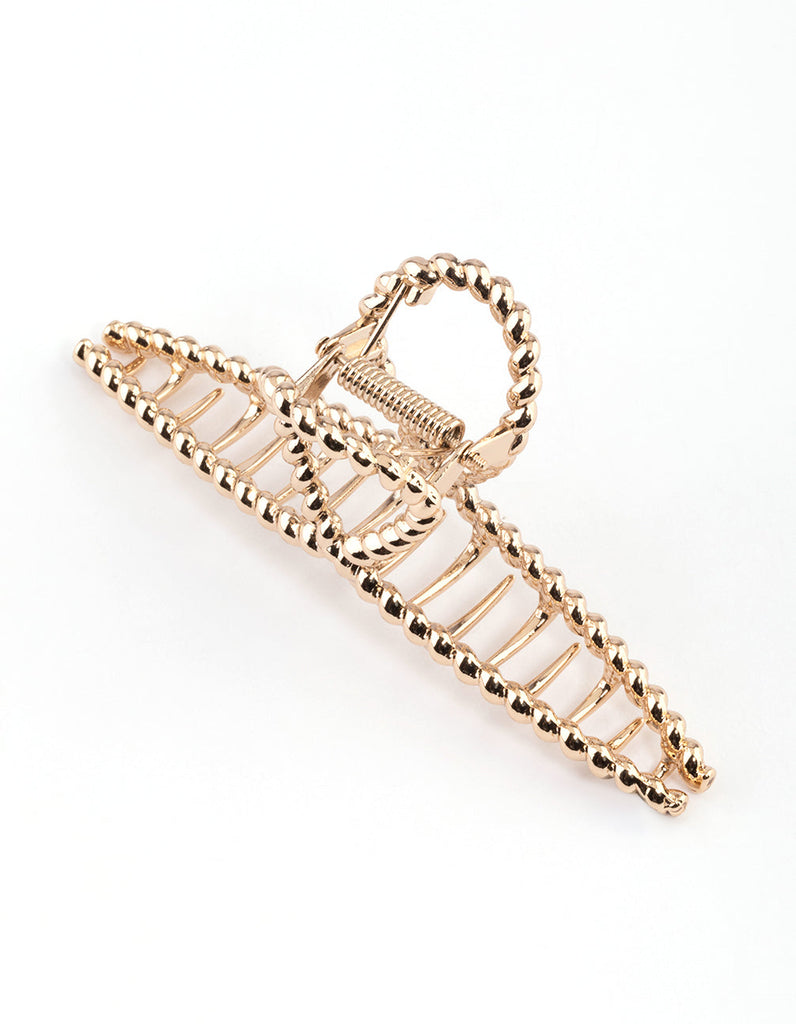 Gold Twist Rope Claw Clip