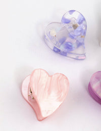 Acrylic Mini Hearts Claw Clip 4-Pack - link has visual effect only