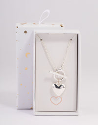 Silver Heart Charm T&O Necklace - link has visual effect only