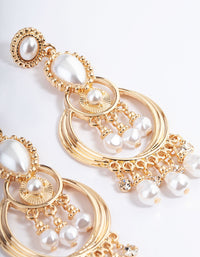 Gold Statement Diamante Chandelier Drop Earrings - link has visual effect only