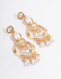 Gold Statement Diamante Chandelier Drop Earrings - link has visual effect only