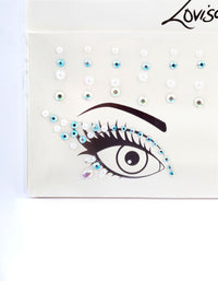 Acrylic Blue Diamante Pearl Face Jewels - link has visual effect only