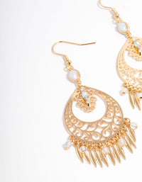 Gold Plated Boho Tassel Drop Earrings - link has visual effect only