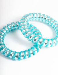Blue Plastic Hair Spirals Pack - link has visual effect only