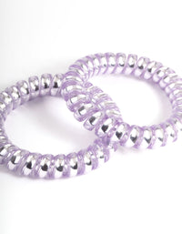 Lilac Plastic Hair Spirals Pack - link has visual effect only