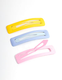 Coated Pastel Square Bubble Hair Clips Pack - link has visual effect only