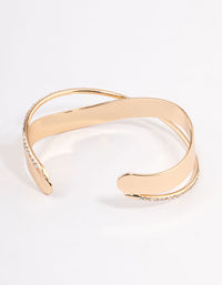 Gold Bling X Cuff Bangle - link has visual effect only
