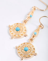 Gold Nautical Mini Drop Earrings - link has visual effect only