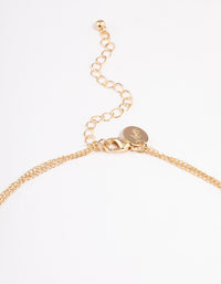 Gold Mixed Irregular Disc Necklace - link has visual effect only