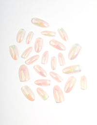 Plastic Pearl Natural Glazed Press On Nails - link has visual effect only