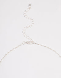 Silver Flat Chain Stick Necklace - link has visual effect only