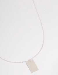 Silver Solid Tag Necklace - link has visual effect only