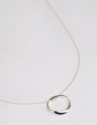 Silver Twisted Circle Necklace - link has visual effect only